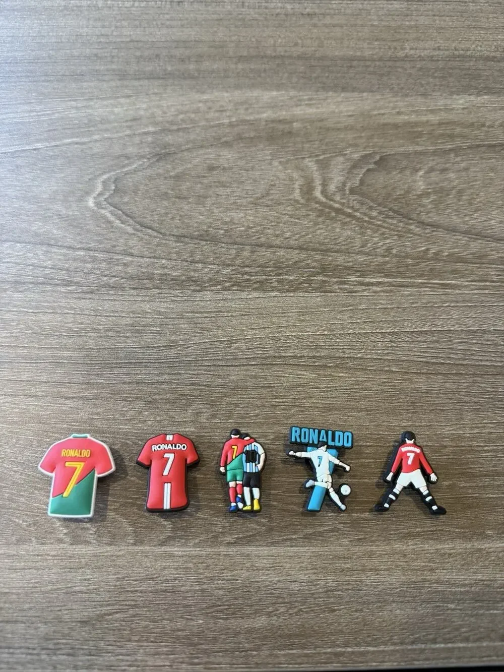 5 Ronaldo Soccer Shoe Charms Jersey Number 7 Fits Crocs Wristband Accessories